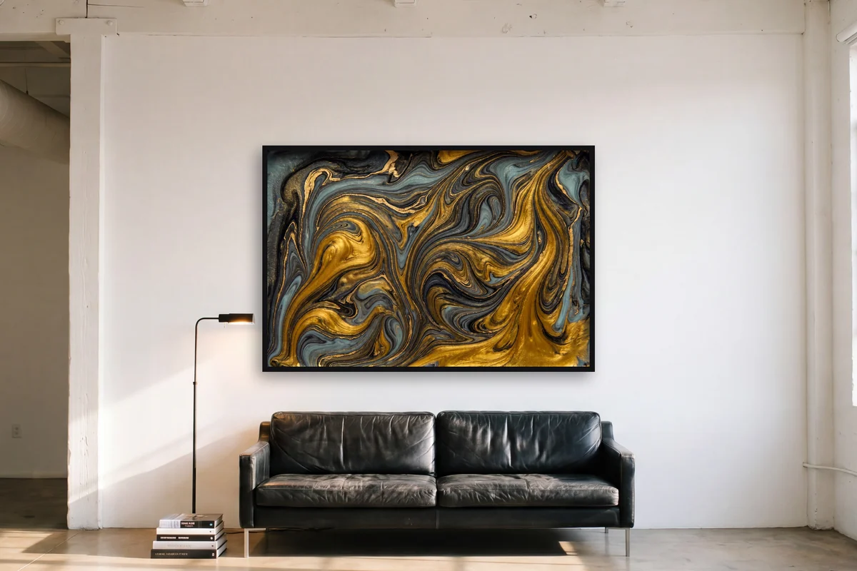 Gold-Marmor im Raum