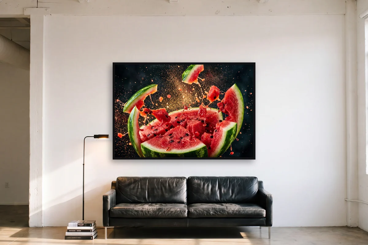 Wassermelonen-Explosion im Raum