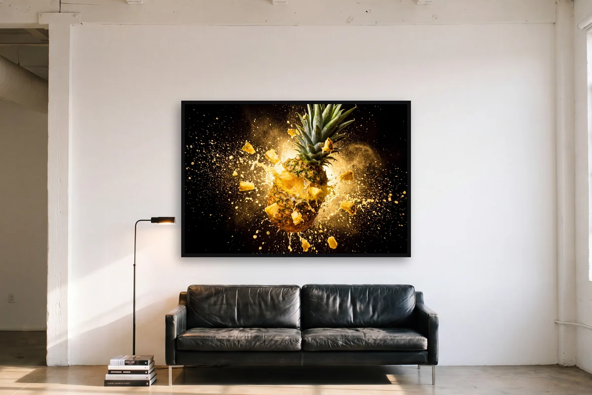 Ananas-Explosion im Raum